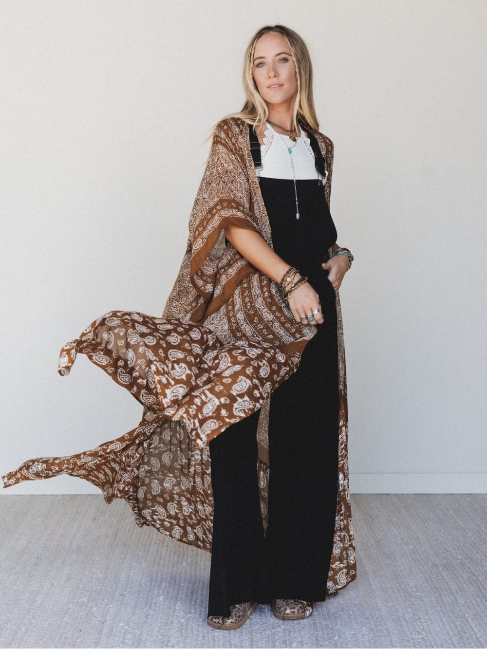 Paisley Tapestry Free Flow Duster Kimono